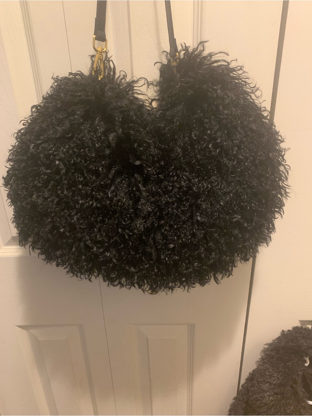 Black Faux Fur bag - - Picture 1 of 2